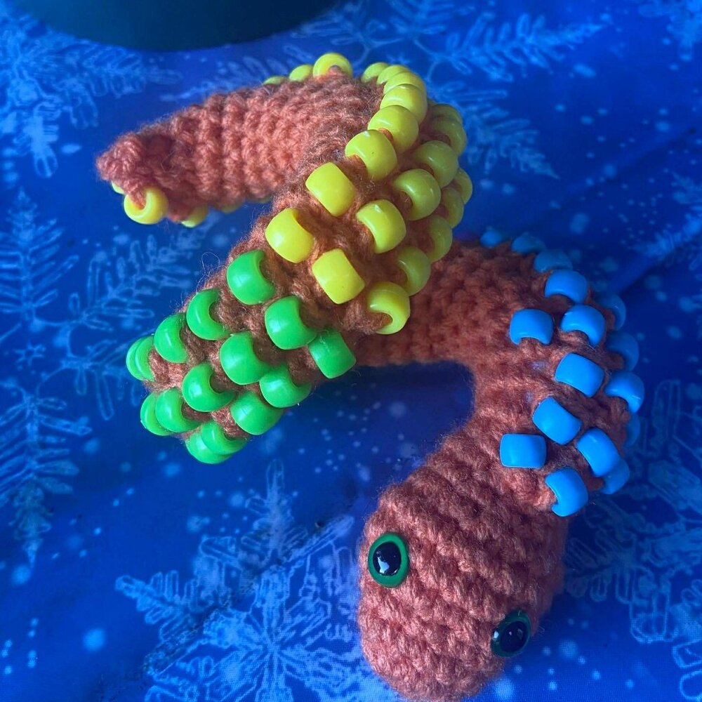 🌈 Handmade Sensory Crochet Fidget Toy – Brown Snack 🌈